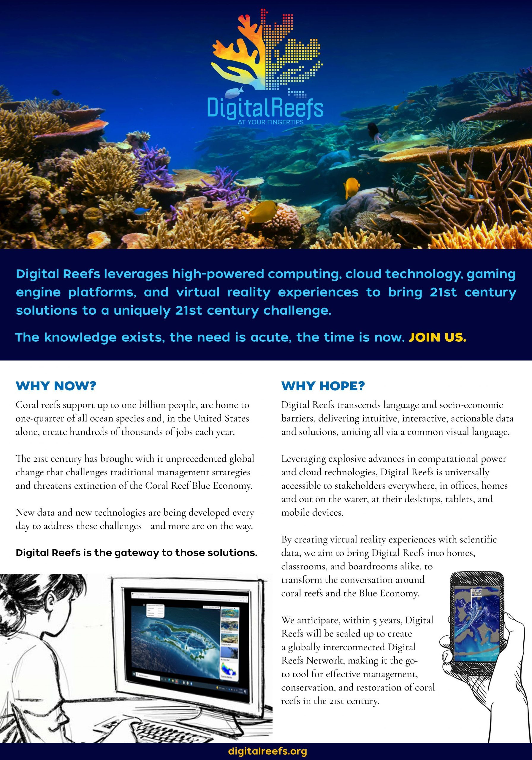 New window with Digital Reefs overview